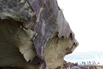 景勝地　鬼ヶ城と獅子岩