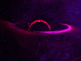 Image of the universe made with light effects