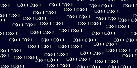 White modern stripes on blue background, seamless pattern hand drawn surface design for home.