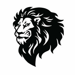 Lion Head Logo Mascot Vector Illustration 
