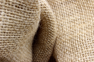 close-up of burlap sack background