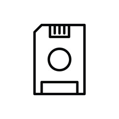 Memory, Storage, Floppy Disk Icon Logo Vector Isolated. Computer and Hardware Icon Set. Editable Stroke and Pixel Perfect.