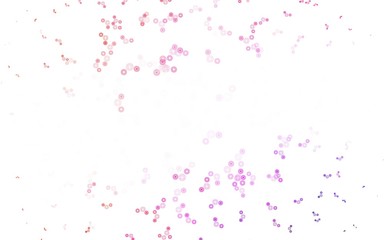 Light Pink, Red vector texture with disks.