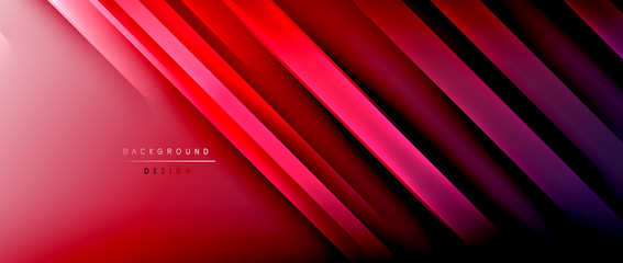 Bright gradient neon lines abstract background