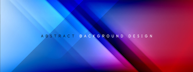 Motion concept neon shiny lines on liquid color gradients abstract backgrounds. Dynamic shadows and lights templates for text