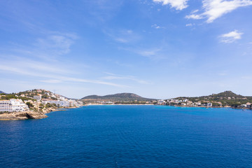 Naklejka na ściany i meble Aerial photography of Mallorca coastline. 