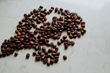 coffee beans on white background