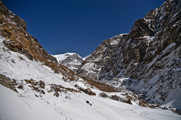 Machapuchare Mountain Range in Nepal