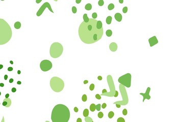 Light Green, Yellow vector template with chaotic shapes.