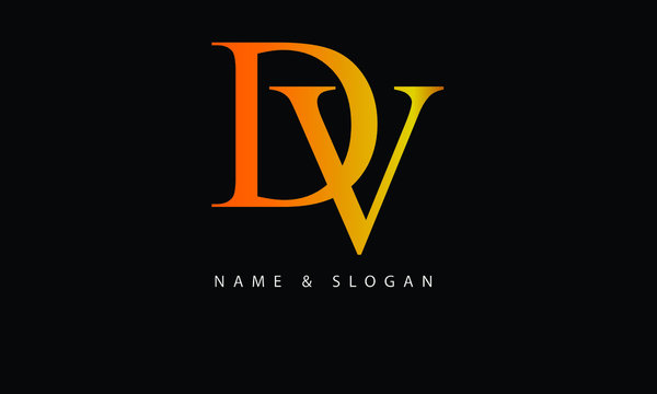 DV, VD, D, V abstract letters logo monogram