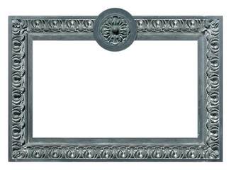 Metal (bronze) frame for paintings, mirrors or photo isolated on white background