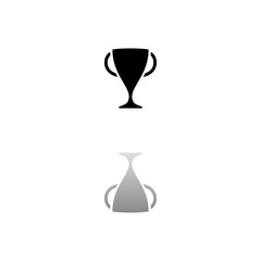 Sports cup icon flat