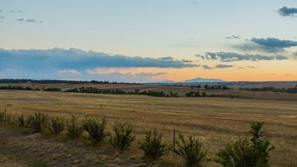 Sunset on the Colorado Eastern Plains near Denver includes this majestic view of Pikes Peak