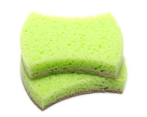 Natural fiber, organic sponges isolated on white background