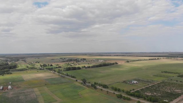 Untreated agricultural field. View from above