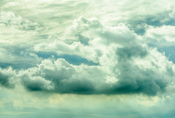 Beautiful heavenly clouds with pastel blue skies.
