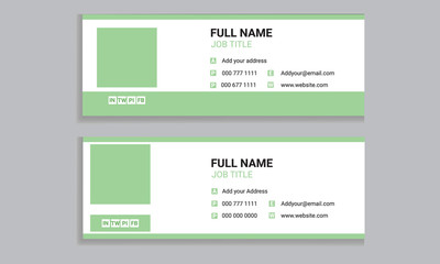 Flat Email Signature Template