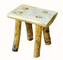 Homemade wooden stool