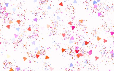 Light Blue, Red vector background with abstract shapes.