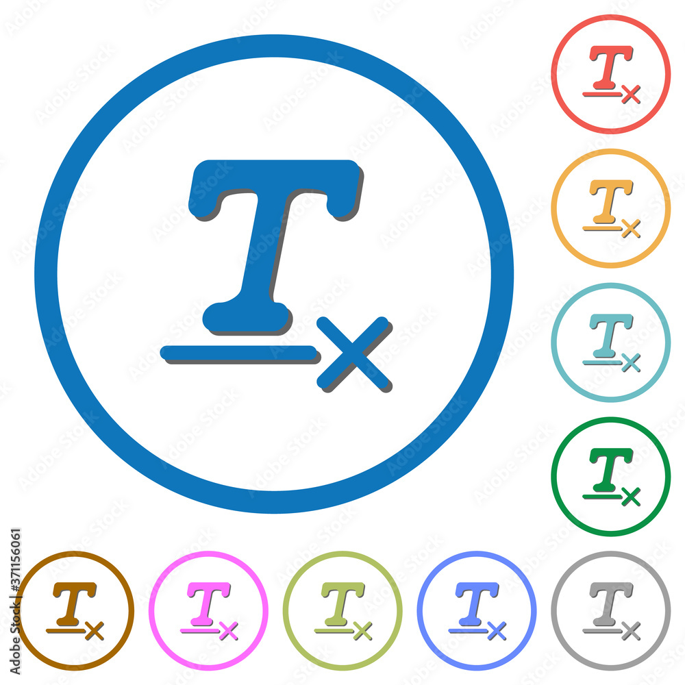 Fototapete Clear text format icons with shadows and outlines