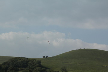 paragliding in the mountains