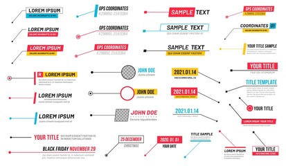 Callouts titles banner info, content textbox, contour information presentation to communication, vector illustration