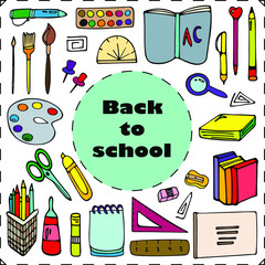 School colors set. Vector image. Illustrator