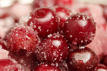 Preparing organic cherry jam. Sweet homemade black cherry jam.
