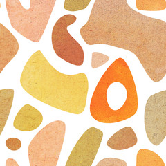 seamless pattern with abstract shapes. mid century modern style