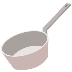 illustration of cooking tools - one-handed pot