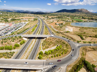 autopista Ma-13, rotonda de Inca, Mallorca, balearic islands, spain, europe