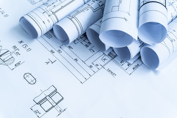 Technology blueprints. The part of engineering project.
