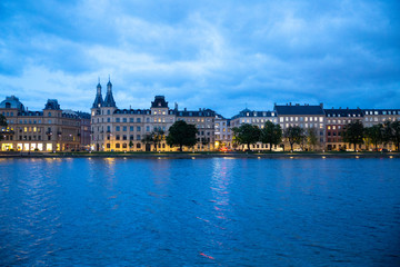 The lakes at Copenhagen by Night