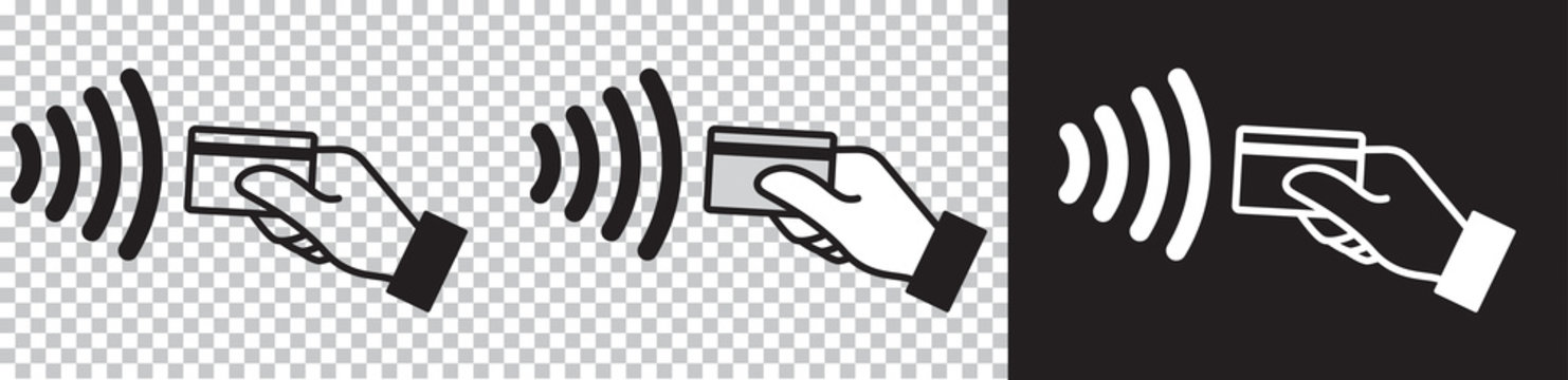 PAIEMENT SANS CONTACT NOIR ET BLANC