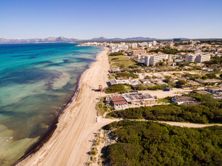 Casetes des Capellans, playa de Can Picafort, termino municipal de Santa Margalida, Mallorca, balearic islands, spain, europe
