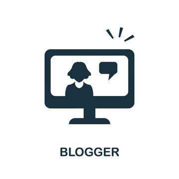 Blogger icon. Simple element from social media collection. Creative Blogger icon for web design, templates, infographics and more