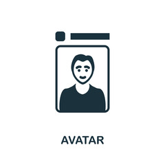 Avatar icon. Simple element from social media collection. Creative Avatar icon for web design, templates, infographics and more