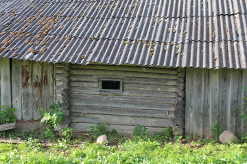 old wooden house in the woods