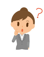 キャリアウーマン　疑問　ハテナマーク