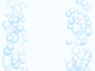 Soap foam bubbles, shampoo soapy effect background
