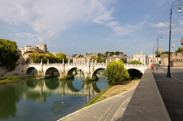 St. Angelo bridge, near Vatican city, in Rome