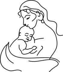 Mother day. Mother holding the baby