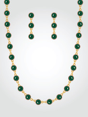 Designer Jewelry set with precious stones