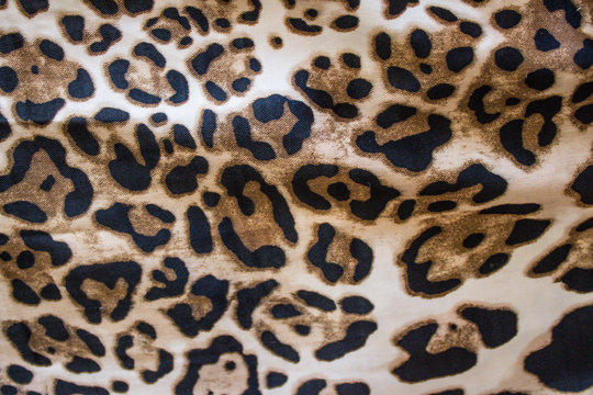 texture of leopard fabric close up