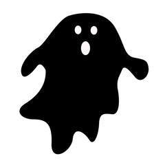 Ghost Illustration Character on Halloween on white background