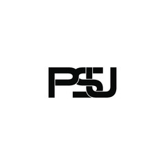 psu letter original monogram logo design