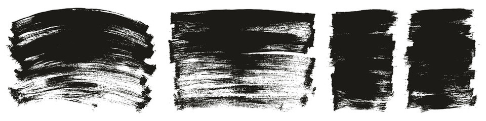 Flat Paint Brush Thin Curved & Long & Short Background High Detail Abstract Vector Background Set 