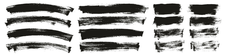 Flat Paint Brush Thin Curved & Long & Short Background High Detail Abstract Vector Background Set 