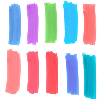 Bright Color Marker Stripes For Disegn