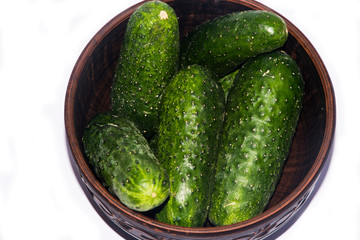 cucumbers in a bowl